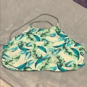 Reversible halter top bathing suit top